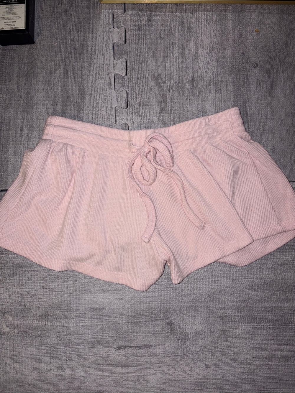 Target Women's Pink Ribbed Drawstring Lounge Shorts